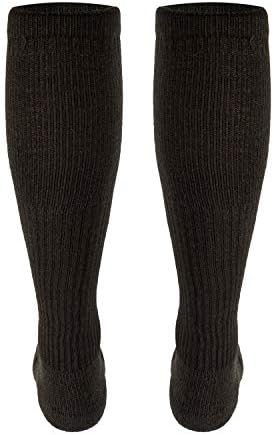 Truform Men's 15-20 mmHg Knee High Cushioned Athletic Support Compression Socks, Brown, X-Large (Pack of 2)