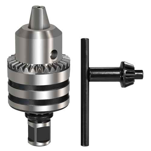 1/8''-5/8'' Magnetic Drill Chuck Adapter, 3/4'' Weldon Shank with Chuck Key, B16 Thread Mag Drill Chuck for Magnetic Drill