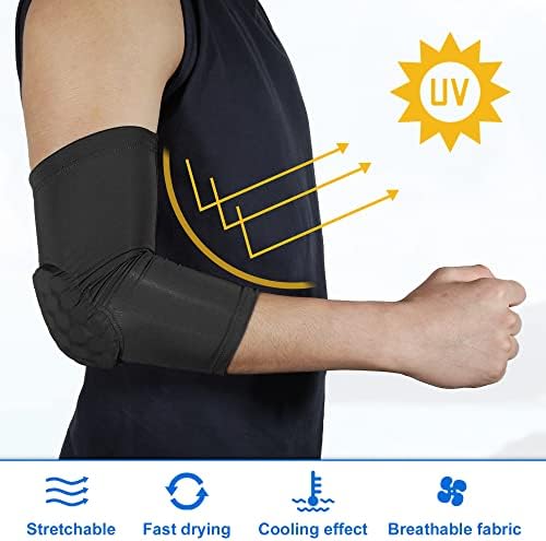 VOCOSTE 2pcs Elbow Brace, Compression Support Sleeve for Joint, Elbow Pad Sleeve for Women Men, Black, M Size