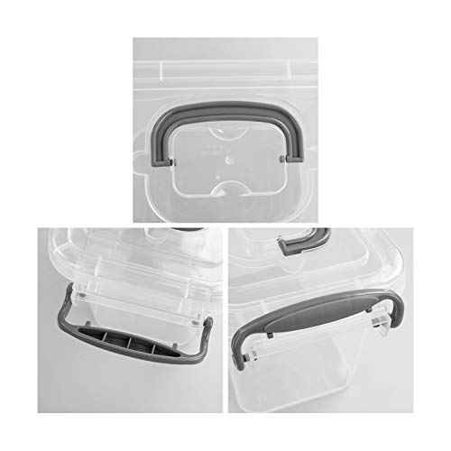 1.5 L Clear Mini Storae Box, 6-Pack Tiny Plastic Storage Latch Box