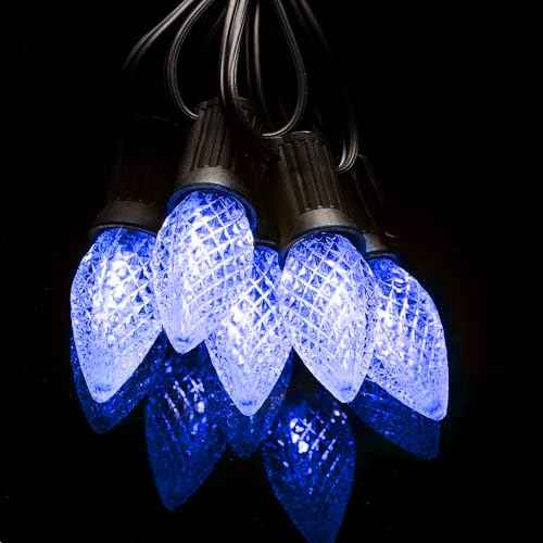 C7 LED Replacement Light Bulbs - 100-Pack Shatterproof E12 Candelabra Base for Christmas String Lights, Waterproof & Dimmable Village Bulbs - Multicolor