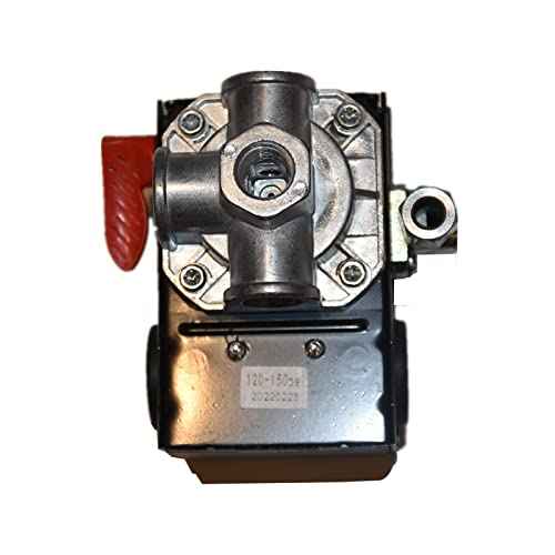 Z-D26612 Air Compressor Pressure Switch, 4-Port, 120-150 PSI, Black, Automatic, Metal Housing