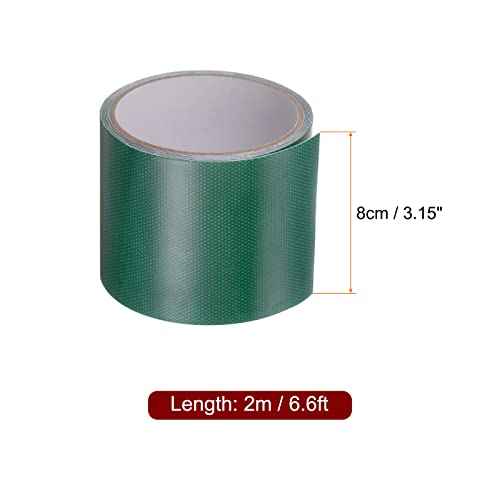HARFINGTON Tarpaulin Repair Tape, 3.15" x6.6ft Universal Waterproof Awning Cloth Repair Tape for Crafts Home Improvement Outdoor Tent, Dark Green