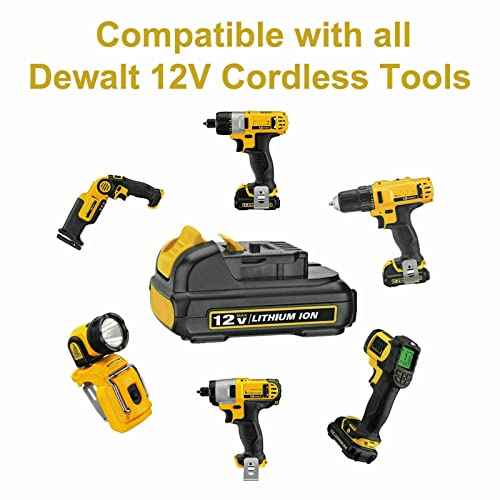 Replacement Battery for Dewalt DCD710 DCF610 DCF813 DCF815 DCT411S1 DCD701 DCD703 DCD706 DCD701d2 DCD710d2 DCD706b DCD701f2 DCD706f2 DCF801 DCF601 DCF901b DCT411S1 DCT410S1