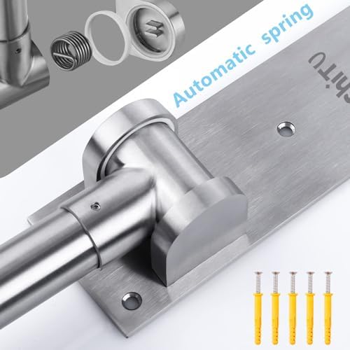 Toilet Grab Bar Stainless Steel Handicap Rails Grab Bars Bathroom Support for Elderly Disabled Safety Hand Railing Guard Frame Shower Assist Aid Handrails Hand Grips (23.6 Inches with Paper Holder)