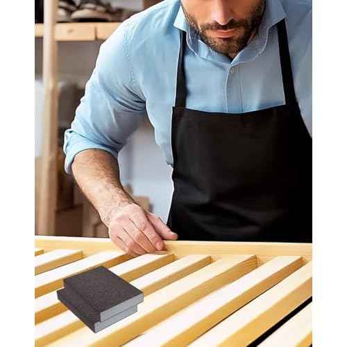 Fine Sanding Block Sandpaper Sponge - 10Pcs 220 Grit Sand Paper Blocks for Wood, Metal, and Drywall