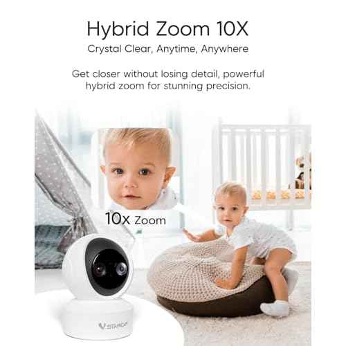 VSTARCAM Security Camera Indoor, Dual Cameras, 2K QHD Security Camera with 10¡¿ Zoom, 360¡Æ Camera, Baby Monitor, Pet Camera, Human/Pet Detection, AI Tracking, 2.4G Wi-Fi, 2-Way Audio, Plug in