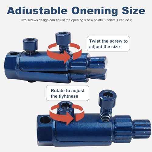 Broken Pipe Extractor Tool, Screw Extractor Set for Pipe Wrench, Faucet Removal Tool for 1/2", 3/4", 1", Stripped Screw Removal Tool for Rusted/Damaged Faucet Bolts & Pipes(Blue)