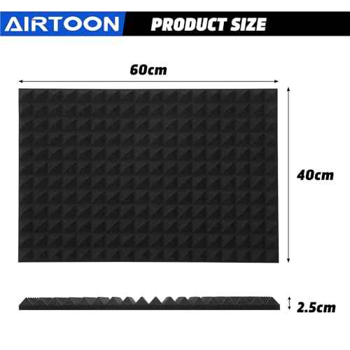 AIRTOON 4PCS Trap Mat Universal Tool Drawer Liners, Heavy Duty Toolbox Drawer Liners, Rolling Tool Chest Liner Foam, Non-Slip Organizer Liner for Toolbox, Cart, Work Bench, 23.62 x 15.75 Inches