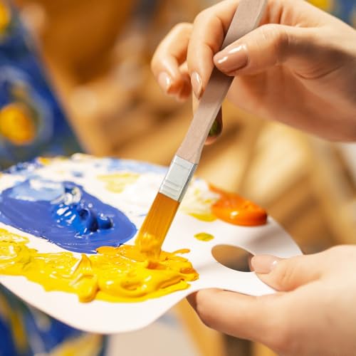 16 PCS Small Paint Brush, Small Paint Brushes for Touch Up, 1/2 Inch Paint with Wood Handle 0.47in/1.18in/2.36in for Wall, Touch-Up, Cabinet, Fence, Edge Painting Tools