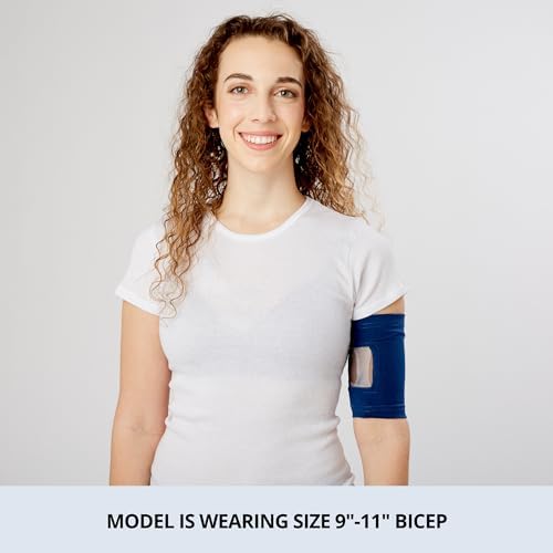 Care+Wear PICC Line Cover – Ultra-Grip PICC Line Sleeve for Upper or Lower Arm with Mesh Viewing Window, Provides Improved Comfort and Security for PICC Line Coverage