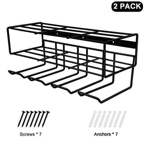 2 Pack Heavy Duty Wall Mounted Power Tool Organizer Floating Tool Shelf Storage Rack and Power Tool Holder