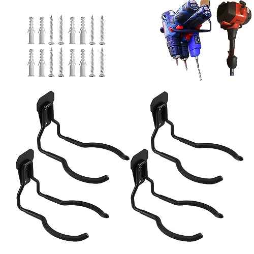 Power Tool Hanger, Garage Wall Hooks, Utility Hooks for Garage Tool Organizers and Storage (4 Pack), WEH01