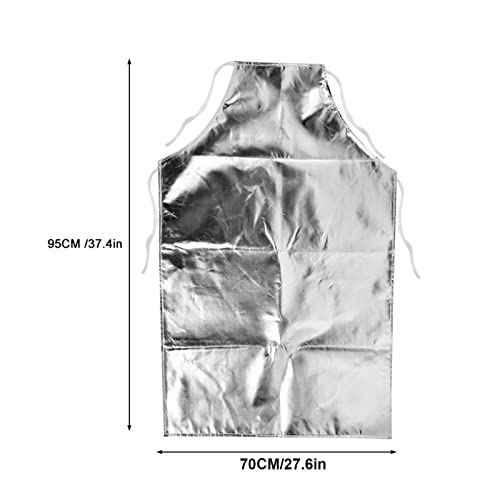 1000¡Æc Heat Resistants Welding Apron, 37.4x27.6in Chemical Resistants Aprons, Chemical Apron Suitable for Metal and Glass Manufacturing and Foundry Industry