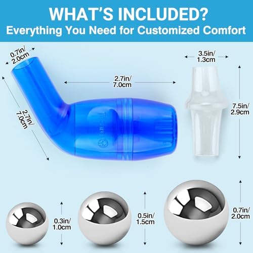 Breathing Trainer & Lung Trainer - Breathing Exercise Device for Lungs, Complete Breather Device & Lung Exerciser Device, Best Breathing Device & Lung Strengthener, Tilcare Respiratory Trainer