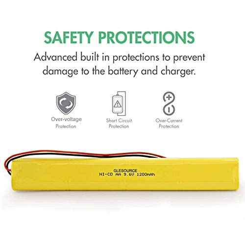 9.6V 1200mAh Battery Compatible for ELBB003 Lithonia ELB-B003 ELB-B004 ELBB004 OSI OSA228 DANTONA CUSTOM-306-U BBAT0044A BAA-96 BBAT0043A Emergency Light(2 Pack)