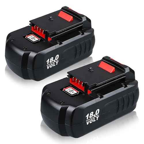 VANTTECH 2Pack 4.8Ah PC18B 18 Volt Replacement for Porter Cable 18V Battery Ni-Mh PCC489N PC18BLEX Compatible with Porter Cable 18V Cordless Power Tools and Battery Charger PCMVC PCXMVC