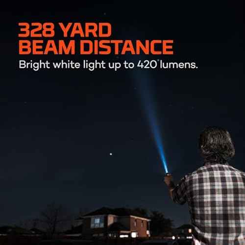 NEBO LUXTREME Nano Pocket Light | 420 Lumens, 5 Light Modes, Compact Rechargeable LED Flashlight, Water Resistant, Durable Aluminum, Includes USB Charging Cable ? Blue