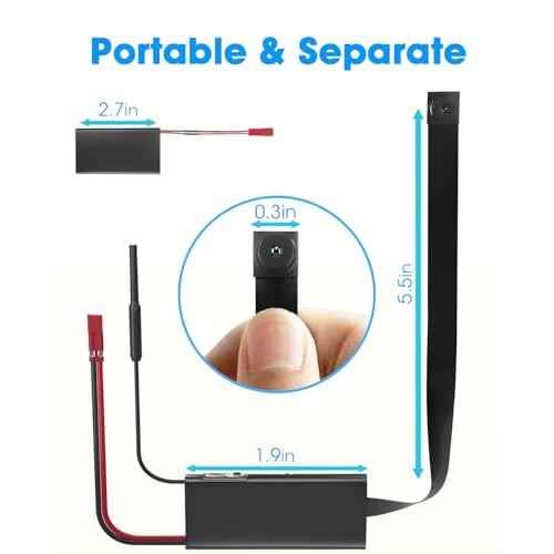 WiFi Hidden Camera DIY Mini Portable and Wireless Nanny Cam 1080P HD Spy Camera with Motion Detection Security Cameras for Home Office Outdoor