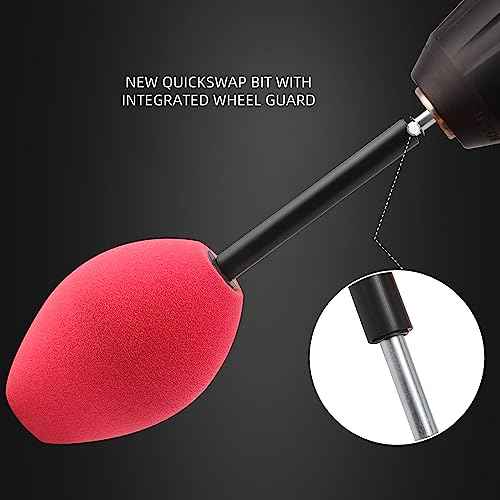 Wheel Rims Polisher, SPTA Polishing Ball, Polishing Cone, Metal Wheel Polishing Tool, Ball Buster Wheel and Rim Polisher System Attaches to Standard Household Drill