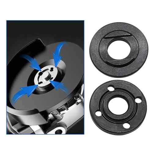 Pro-Parts 5/8"-11 Grinder Backing Flange and Lock Nut Set Angle Wrench Spanner Metal for Bosch Dewalt Black replaces 224399-1 193465-4 224568-4