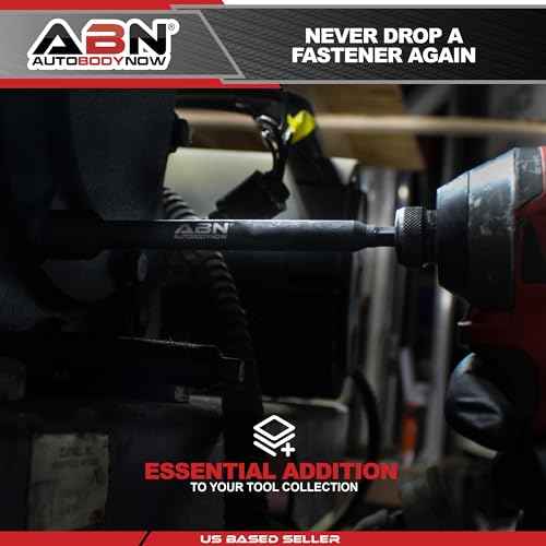 ABN 7/16 IN Impact Nut Driver Tool - SAE 6 IN Long Shank Nut Driver Bits Magnetic Tip Sockets, 1/4 IN Hex Shank