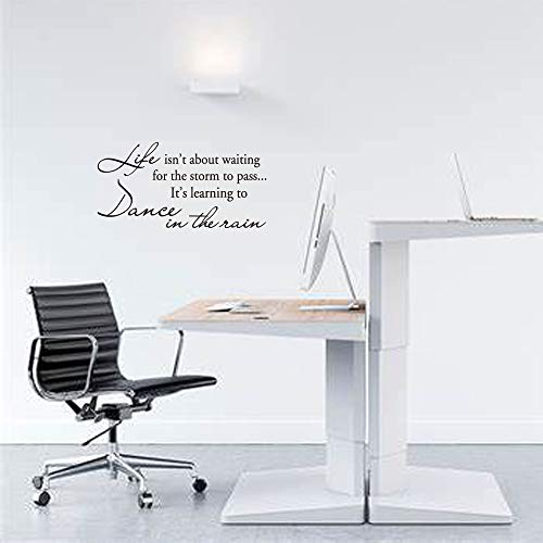 Life Isn't About Waiting for The Storm to Pass¡¦ It's Learning to Dance in The rain Vinyl Wall Decal Inspirational Quotes Wall D?cor