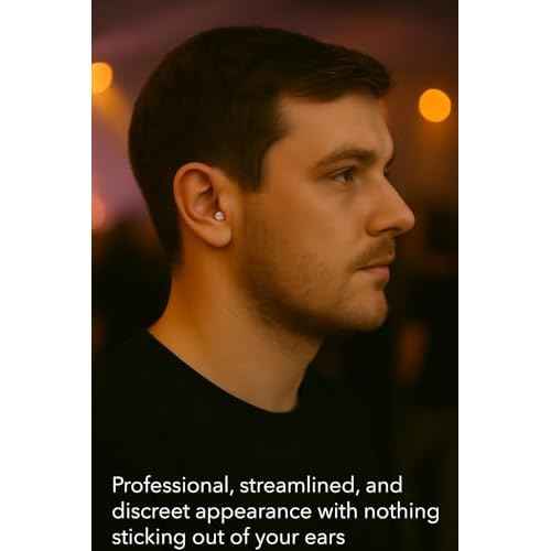 Professional Grade, Stainless Steel, High-Fidelity Earplugs. Streamlined, Discreet Appearance. Engineered for Sound Clarity. Reusable, Washable, and eco-Friendly. Works in Any Environment.