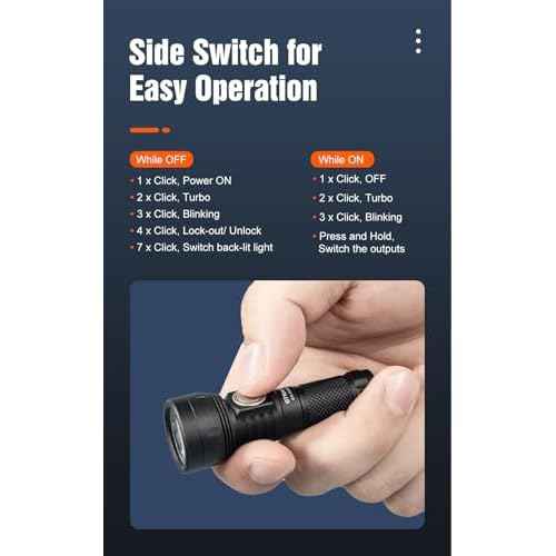 LUMINTOP GT Nano Pro Keychain Flashlight 1600 Lumens Mini Flashlight 152 Meters Beam Distance, Rechargeable Battery (Black)