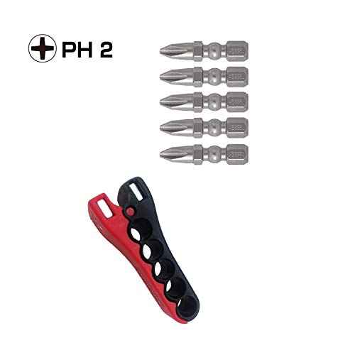 VESSEL Impact Ball Torsion Bits PH2X30 5PC with MAG Charge Holder (IBMG30PH2K5)