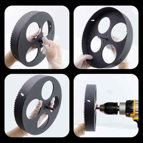 9.5-inch Hole Cutter with Drill Bit and Hex Wrench Drilling Holes Bi-Metal Hole Saw for Wood Plastic Drywall Thin Metal
