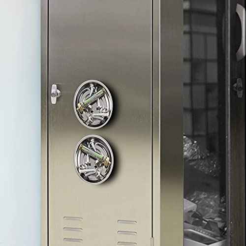6 Pieces 4.2¡± Round Magnetic Bowl Trays Set Stainless Steel Magnet Tool Tray Parts Holder for Screws, Sockets, Bolts, Pins, Mechanic's and Automotive