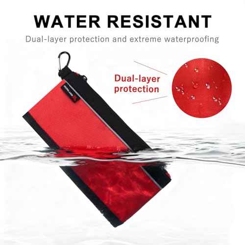 IRONLAND Small Tool Pouches with Zipper Premium Small Tool Bags Waterproof 1680D Pouch Bags for Men Multipurpose Storage Organizer Premium Heavy duty 4 Pack pencil bag