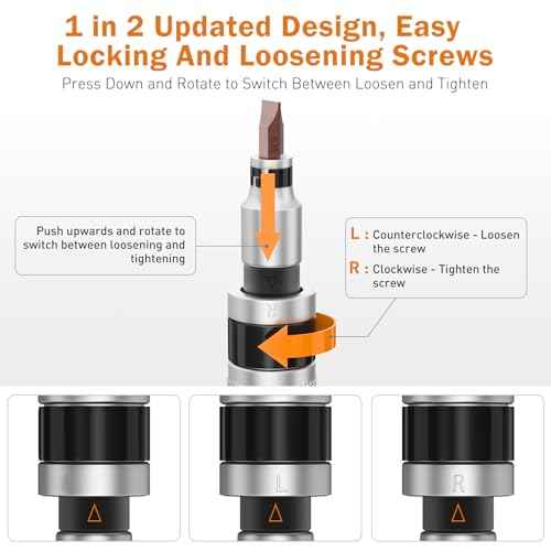 12PCS 3/8" Hand Manual Impact Driver and 8PCS 3/8" Bolt Extractor, XEWEA Reversible Impact Screwdriver Slotted,Phillips,Hexagonal Bit, for Removing & Fasteners Damaged, Rusted Screw Bolt