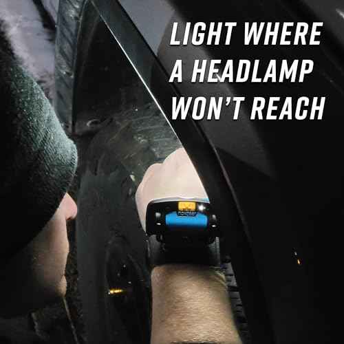noxgear Wrist Light 500 Lumen Lightweight Hands-Free Flashlight - 100¡Æ Wide Flood Beam - USB-C Rechargeable - IP-64 Waterproof - 2 Brightness Modes - for Dog Walkers, Runners, Avid Night Enthusiasts