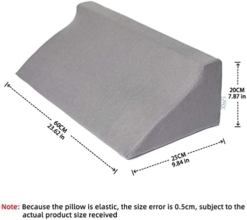 Fanwer Body Side Wedge Pillow for Sleeping 7.87 x 9.84 x 23.62 inch Bed Wedges Back Positioners Inclined Positioning Wedge for Adults for Recovery After Surgery Back Pain, Foot, Pregnancy Support