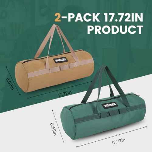 Tool Bags (2-Pack), Round Bucket Tool Bag Organizer,Garden Tool Bag, Outer Knitted Lanyard, Heavy-Duty 1680D Oxford Fabric, for Camping Storage,Hiking,BBQ Tool Storage(By ?WMEEII)