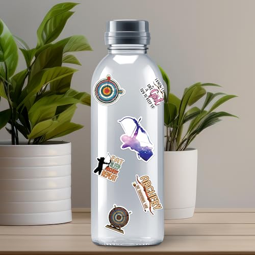 Archery Stickers 50 Pieces Vinyl Waterproof Decal for Laptop Water Bottle Phone Car Window Bike Motorcycle Stakeboard Scrapbook Archer Sticker Gifts for Kid Teen Adult