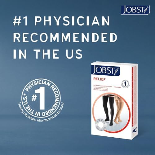 JOBST Relief 30-40 mmHg Compression Stockings, Knee High, Open Toe | Compression Socks for Women/ Men for Tired, Aching or Swollen Legs