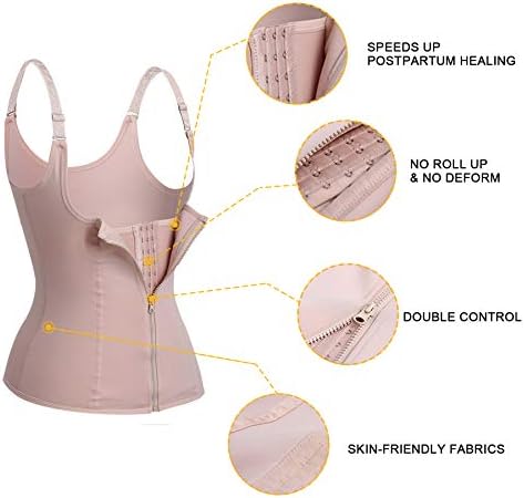 URSEXYLY Maternity Support Belt Postpartum Waist Trainer Shapewear Recovery Waist Cincher Beige