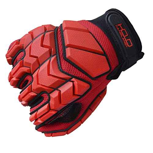 Anti Vibration Work Gloves Men TPR Impact Reducing Mechanic Gloves SBR Fingers & Palm Padded Safety Work Gloves