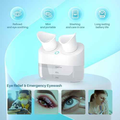 Electric Portable Eyewash Station OSHA Approved,Eye Wash Kit with Sewage System and 2 Clean Mode,Ergonomic Design, Suitable for Dry Eyes, Workplace Safety and Emergency Eye Washing