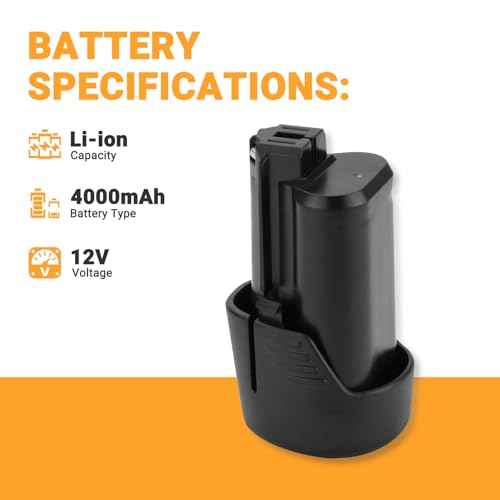 Shentec 4000mAh 12V Max Lithium-Ion Replacement for B815-01 B816-01 Battery,Compatible with Dremel 8240 8250 8260 Cordless Tools