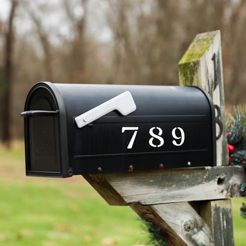 Curb Stencil Kit 0-9 Address Number Stencils for Address Painting 20 Pcs Reusable Plastic Numbers Stencils Interlocking Templates for Painting on Road Wood Wall Mailbox (5.1 ¡¿ 4.3 Inch)