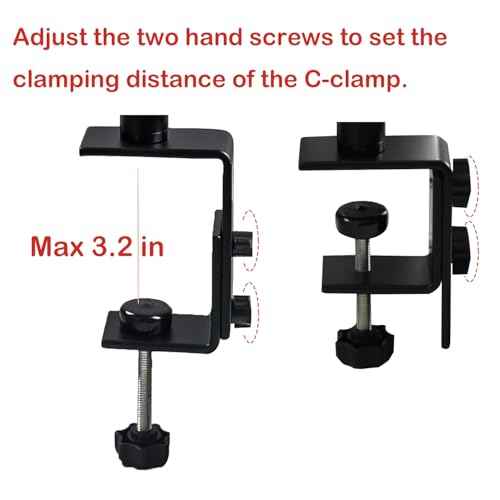 Height Adjustable Flex Shaft Rotary Tool Hanger Stand with Table Clamp, Heavy Duty Motor Mount Compatible with Foredom, Dremel, Grobet Tools