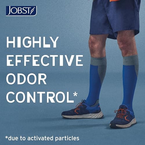 BSN Medical 7529000 JOBST Sock, Knee High, 20-30 mmHg, Closed Toe, Small, White/Grey