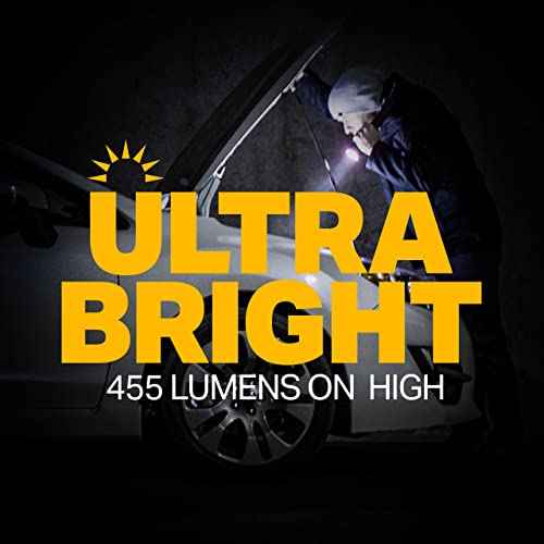LUXPRO LP1100V3 2D Size High-output Handheld Flashlight, 455 Lumens, 2 D, Tackgrip, LPE Optics, Side Button