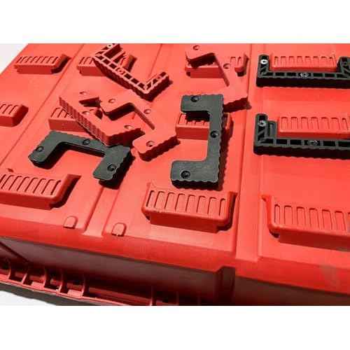 50PCS For Milwaukee Packout Cleats, Tool Box Storage System Cleats (50, RED)