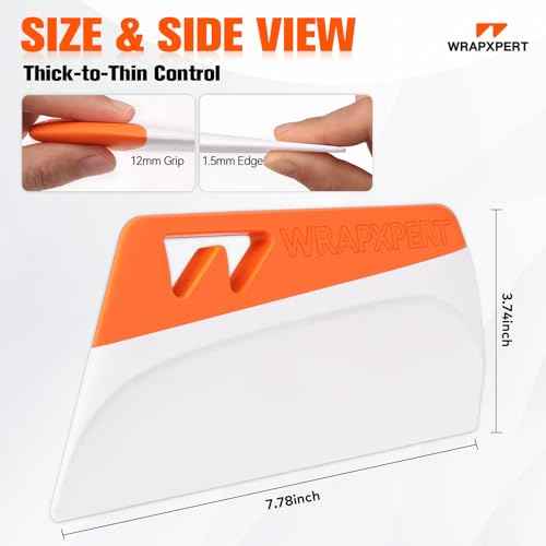 WRAPXPERT Wallpaper Smoothing Tool, Wallpaper Squeegee for Peel and Stick, 7.87 Inch Smoothing Squeegee Smoother for Wall Paper Applying, Adhesive Contact Paper, Backsplash, Window Film Installation
