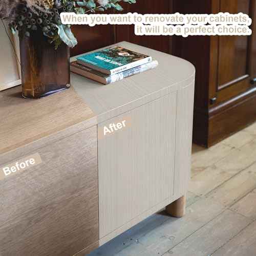 Naphite Grasscloth Peel and Stick Wallpaper Modern Textured Self-Adhesive Wallpaper 118inL 15.7inW Neutral Fabric Contact Paper for Cabinets Drawers Furniture Faux Linen Removable Bedroom Wall Decor